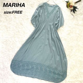 マリハ(MARIHA)のMARIHA マリハ 草原の光のカフタン　エンブロイダリーロングワンピース 刺繍(ロングワンピース/マキシワンピース)