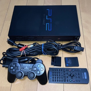 プレイステーション2(PlayStation2)のPS2 SCPH-50000 クリアブラック 本体セット 美品 良動品①(家庭用ゲーム機本体)
