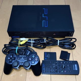 プレイステーション2(PlayStation2)のPS2 SCPH-50000 クリアブラック 本体セット 美品 良動品②(家庭用ゲーム機本体)