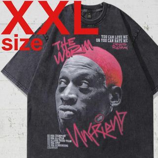 Dennis Rodman（デニス・ロッドマン）ラップTシャツ　ブラック　XXL(Tシャツ/カットソー(半袖/袖なし))