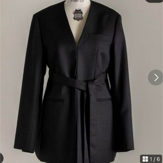 【deres】all-around jacket BLACK(ノーカラージャケット)