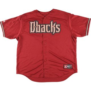 古着 マジェスティック MAJESTIC MLB ARIZONA DIAMONDBACKS アリゾナダイヤモンドバックス ゲームシャツ ベースボールシャツ メンズXXL /eaa452240(シャツ)