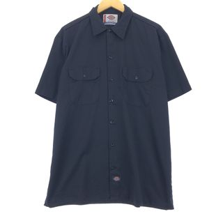 ディッキーズ(Dickies)の古着 ディッキーズ Dickies A LEGEND IN WORK 半袖 ワークシャツ メンズL /eaa452587(シャツ)