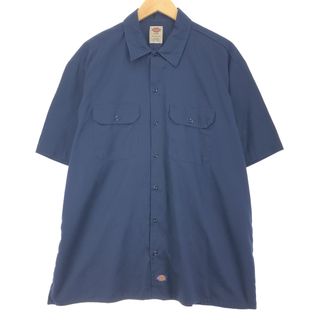 ディッキーズ(Dickies)の古着 ディッキーズ Dickies 半袖 ワークシャツ メンズXL /eaa452590(シャツ)