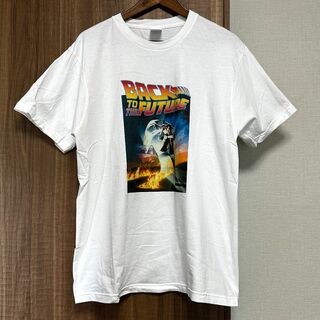 Printstar - 【古着】映画 バックトゥーザフューチャー プリント 半袖 Tシャツ 白 L