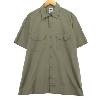 ディッキーズ(Dickies)の古着 ディッキーズ Dickies 半袖 ワークシャツ メンズL /eaa452597(シャツ)