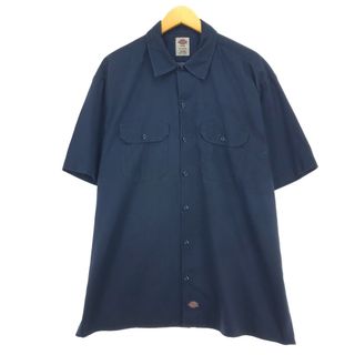 ディッキーズ(Dickies)の古着 ディッキーズ Dickies 半袖 ワークシャツ メンズXL /eaa452598(シャツ)