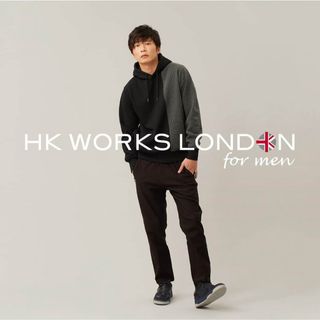 ヒロココシノ(HIROKO KOSHINO)のHK WORKS LONDON 田中圭　コラボ　バイカラー　パーカー　ＬＬ(パーカー)