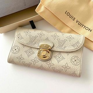 ルイヴィトン(LOUIS VUITTON)のLOUIS VUITTON ポルトフォイユ　マヒナ 三つ折　長財布　美品(財布)