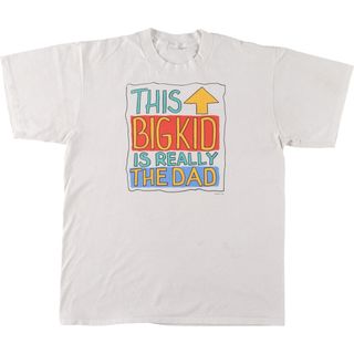 古着 90年代 メッセージプリントTシャツ メンズM ヴィンテージ /eaa453130(Tシャツ/カットソー(半袖/袖なし))