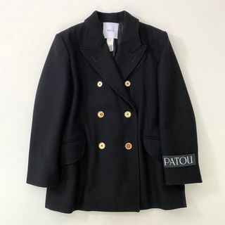 PATOU - 美品　PATOU  パトゥ ウールダブルブレストジャケット　黒　36