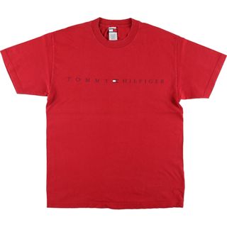 TOMMY HILFIGER - 古着 90年代 トミーヒルフィガー TOMMY HILFIGER 半袖 ロゴTシャツ メンズL ヴィンテージ /eaa453252