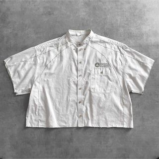 "remake" 白 brokecore cut-off shirt. 半袖(シャツ)