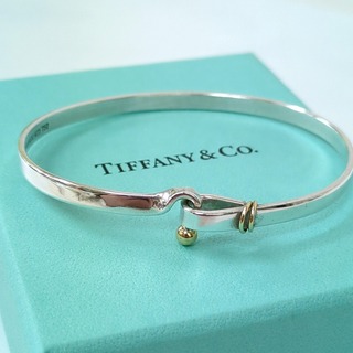 ティファニー(Tiffany & Co.)のTIFFANY ティファニー フックアンドアイ コンビ バングル SV925 750(ブレスレット/バングル)