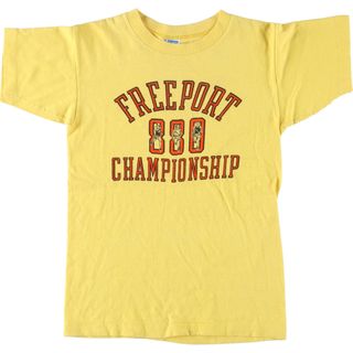 チャンピオン(Champion)の古着 70年代 チャンピオン Champion バータグ 3連プリント スポーツプリントTシャツ USA製 レディースS ヴィンテージ /eaa452037(Tシャツ(半袖/袖なし))