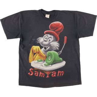 古着 90年代 sevss wear Dr.Seuss ドクタースース 大判プリント キャラクタープリントTシャツ USA製 メンズXL ヴィンテージ /eaa452874(Tシャツ/カットソー(半袖/袖なし))