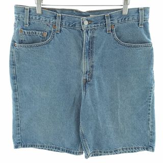 リーバイス(Levi's)の古着 90年代 リーバイス Levi's 550 RELAXED FIT デニムショーツ ハーフパンツ USA製 メンズw36 ヴィンテージ /eaa400040(ショートパンツ)