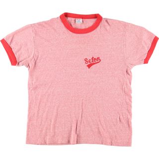 チャンピオン(Champion)の古着 80年代 チャンピオン Champion トリコタグ リンガーTシャツ USA製 レディースL ヴィンテージ /eaa452041(Tシャツ(半袖/袖なし))