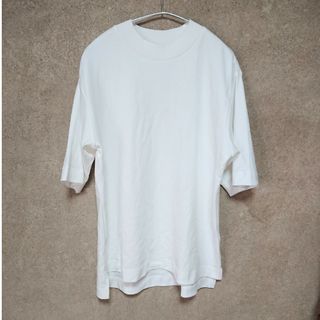 トップバリュ なめらかコットン モックネック 5分袖Tシャツ(カットソー(半袖/袖なし))