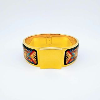 極美品 エルメス ロケエマイユ 七宝焼 バングル ロング 極美品 エルメス ロケエマイユ 七宝焼 バングル ロング