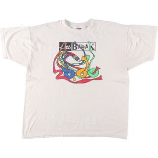 フルーツオブザルーム(FRUIT OF THE LOOM)の古着 00年代 フルーツオブザルーム FRUIT OF THE LOOM アートTシャツ メンズXL /eaa453121(Tシャツ/カットソー(半袖/袖なし))