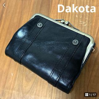 ダコタ(Dakota)の★美品★Dakota ダコタ がま口2つ折り財布 ブラック(財布)