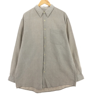 ジェイクルー(J.Crew)の古着 90年代 ジェイクルー J.Crew 長袖 リネンシャツ メンズXL ヴィンテージ /eaa452312(シャツ)