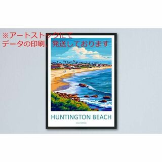 mz ポスター A3 (A4も可) ハンティントンビーチ トラベル ウォールアー