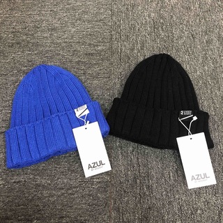 アズールバイマウジー(AZUL by moussy)の即決 新品 タグ付き AZUL BY MOUSSY ニット帽 ビーニー 2個(ニット帽/ビーニー)