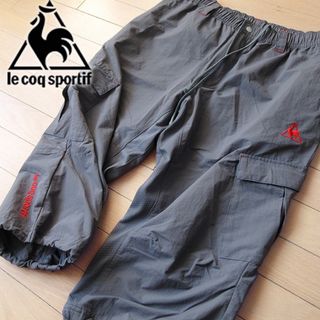 ルコックスポルティフ(le coq sportif)の美品 O ルコックスポルティフ メンズ ナイロン ハーフパンツ グレー(ワークパンツ/カーゴパンツ)