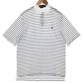 ラルフローレン(Ralph Lauren)の古着 ラルフローレン Ralph Lauren POLO by Ralph Lauren GOLF FIT 半袖 ボーダー ポロシャツ メンズM /eaa381471(ポロシャツ)