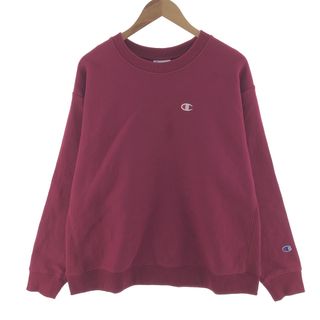 チャンピオン(Champion)の古着 チャンピオン Champion リバースウィーブ 復刻 単色タグ ワンポイントロゴスウェットシャツ トレーナー メンズXXL /eaa392779(スウェット)