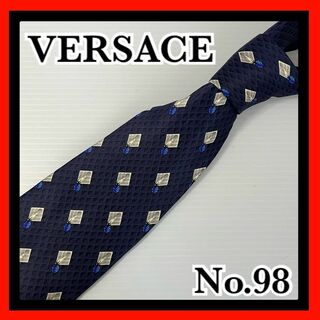 VERSACE - No.98 VERSACE ヴェルサーチ 青てんとう虫 ネイビー ネクタイ 紳士