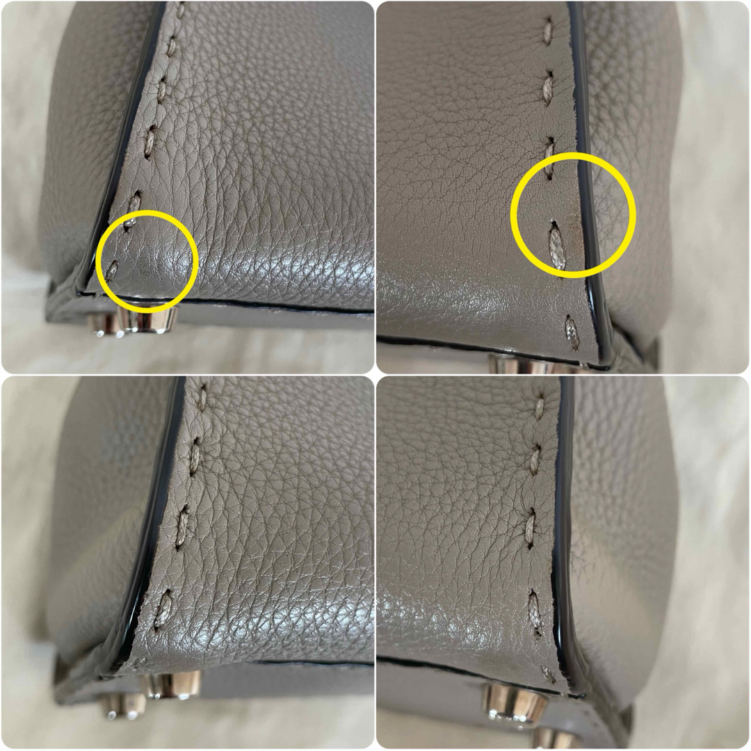 FENDI - フェンディ ピーカブー スモール セレリア グレー FENDI - フェンディ ピーカブー スモール セレリア グレー
