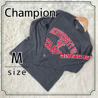 チャンピオン(Champion)のレア古着✨Champion Tampa univ. 長袖Ｔシャツ カレッジウェア(Tシャツ/カットソー(七分/長袖))