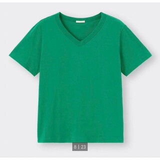 ジーユー(GU)のGU コットンVネックT(Tシャツ(半袖/袖なし))