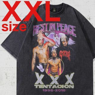 【新品】XXXテンタシオン　半袖　RAPTEE　ラップTシャツ　ブラック　XXL(Tシャツ/カットソー(半袖/袖なし))