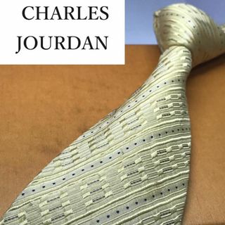 シャルルジョルダン(CHARLES JOURDAN)の★ シャルルジョルダン★ ブランド ネクタイ シルク イエロー系 ストライプ柄(ネクタイ)