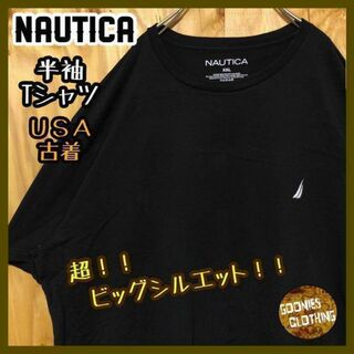 ブラック ノーティカ USA古着 90s シンプル 半袖 Tシャツ ワンポイント(Tシャツ/カットソー(半袖/袖なし))
