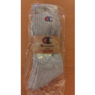 チャンピオン(Champion)のChampion  ハイソックス 3P グレー 　25.0-27.0cm(ソックス)