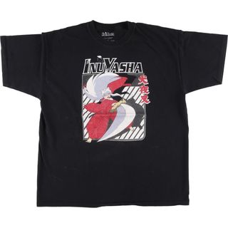 古着 00年代 INUYASHA 犬夜叉 キャラクタープリントTシャツ メンズXL /eaa453937(Tシャツ/カットソー(半袖/袖なし))