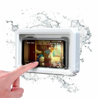 360°回転式防水スマホケース スタンド｜防水壁マウント 電話ケース 角度調整可(その他)