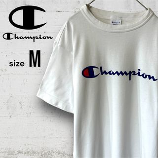 Champion - 美品 チャンピオン メンズ 半袖 Tシャツ M ホワイト ビッグロゴ 送料無料