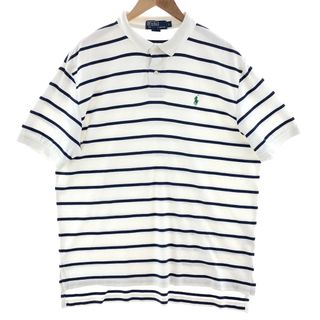 ラルフローレン(Ralph Lauren)の古着 ラルフローレン Ralph Lauren POLO by Ralph Lauren 半袖 ボーダー ポロシャツ メンズL /eaa381326(ポロシャツ)