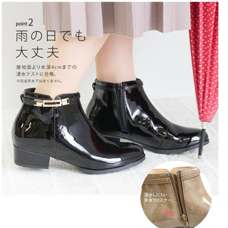 レディース　レインブーツ　3L(24.5〜25)  黒(レインブーツ/長靴)