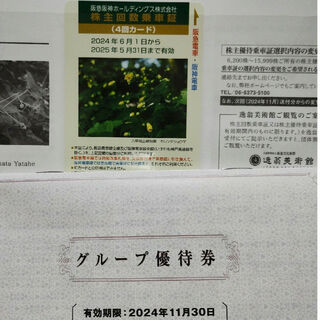 阪急阪神　株主優待券　4回カード(鉄道乗車券)
