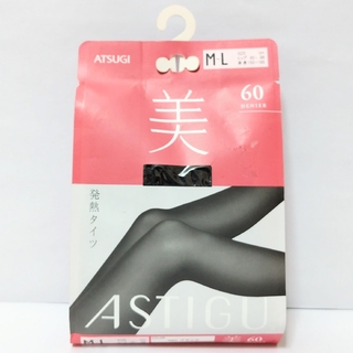 ▶️タイツ☆ATSUGI  ASTIGU 美 60デニール  M～Ｌ ブラック(タイツ/ストッキング)