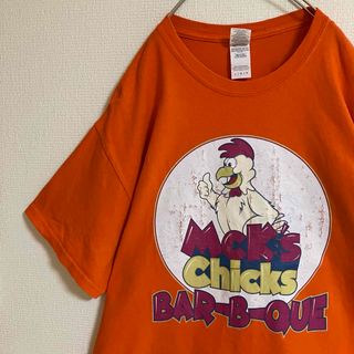 GILDAN - アメリカバーベキューマックズチックスキャラクターTシャツチキンBBQ半袖tシャツ