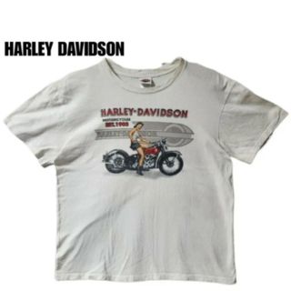 ハーレーダビッドソン(Harley Davidson)のハーレーダビッドソン　セクシーガール　バイカー Tシャツ　USA製　白　XL(Tシャツ/カットソー(半袖/袖なし))