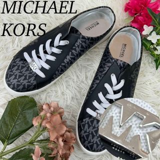 マイケルコース(Michael Kors)のA676 マイケルコース レディース スニーカー スリップオン MK柄 25cm(スニーカー)